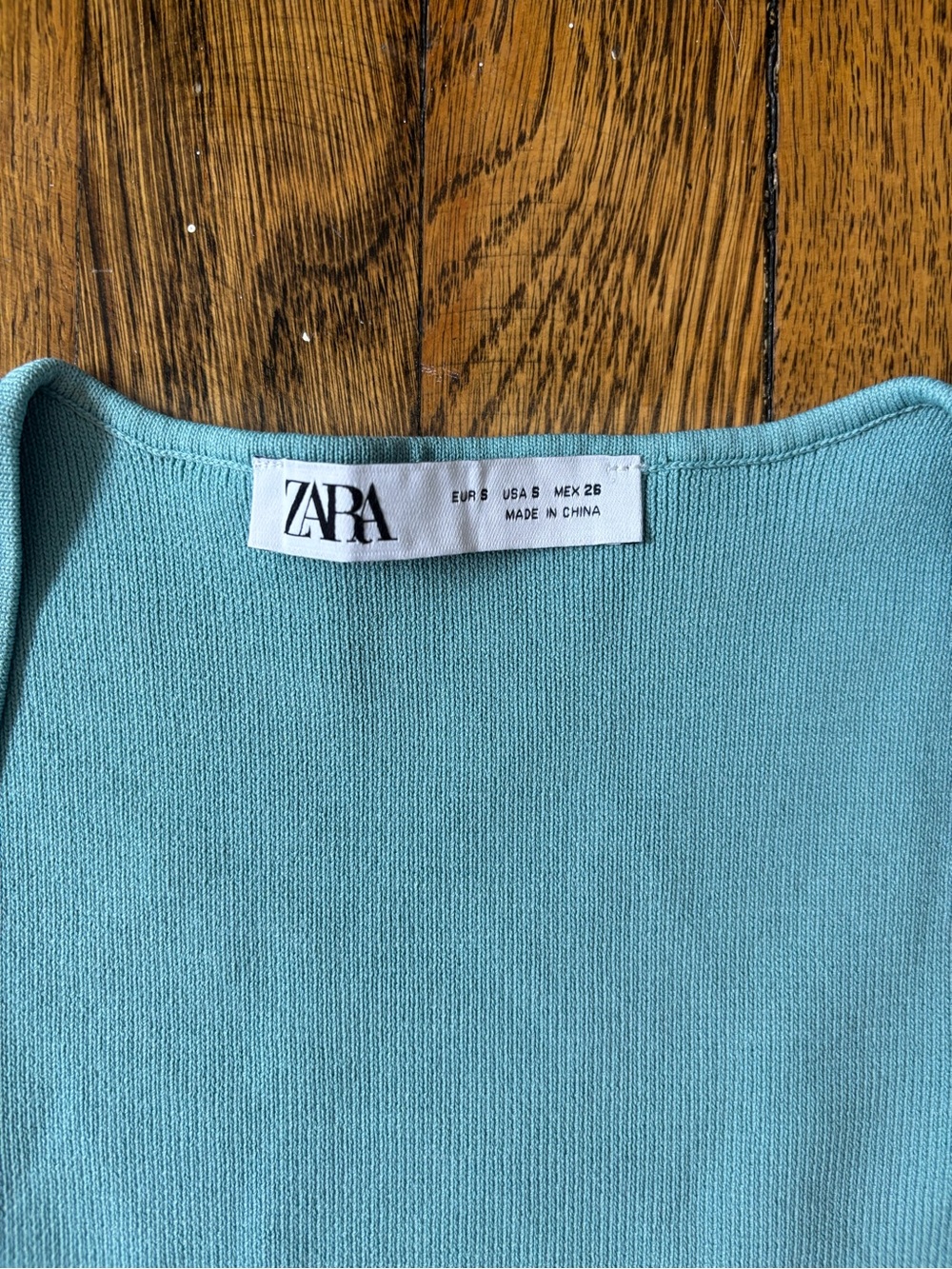 Teal Zara Bodycon Sleeveless Dress w Beaded Straps - Picture 3 of 4